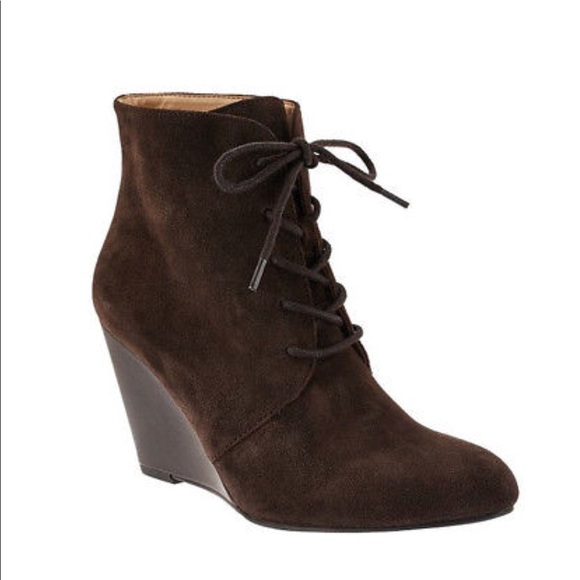 Isaac Mizrahi Shoes - Isaac Mizrahi Lace up suede wedge bootie NWOT